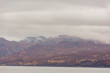 Overcast view of near Mallaig port