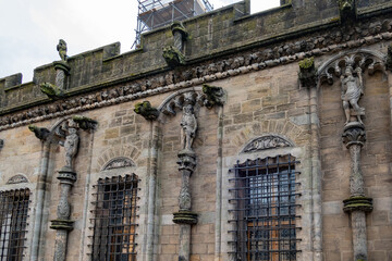 Fototapeta na wymiar Close up shot of sculpture of the beautiful Stirling Castle