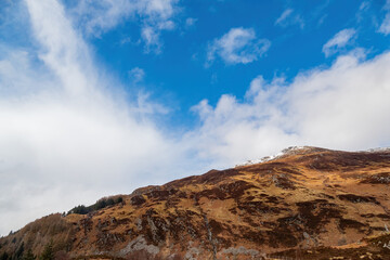 Obraz premium Sunny view of rural landscape