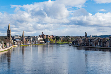 Sunny view of the beautiful Inverness cityscape