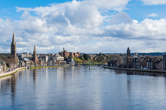 Sunny view of the beautiful Inverness cityscape