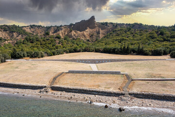 Commemorative Site view in Gallipoli, April 25 is the day of national commemoration of the "first world war of 1915" and each year is referred to as "Anzac Day". Canakkale - TURKEY