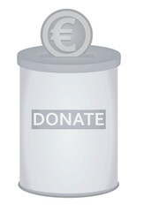 Donation box container. vector illustration