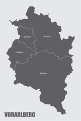 Vorarlberg administrative map