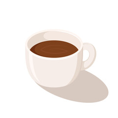 Coffee cup vector on white background. Cup of Fresh Coffee. Vector Illustration.