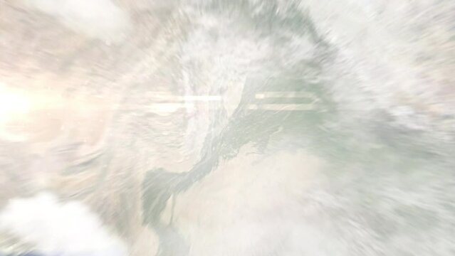 Zoom in from space and focus on Pakistan, Multan. 3D Animation. Background for travel intro. Elements of this image furnished by NASA