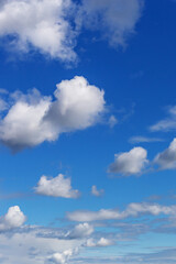 a beautiful blue sky day with white clouds as background