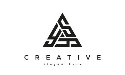 YSY creative tringle three letters logo design - obrazy, fototapety, plakaty