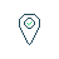 Obraz premium pixel Map pointer - vector icon