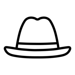 Man's Hat Flat Icon Isolated On White Background