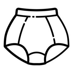 Control Panties Flat Icon Isolated On White Background