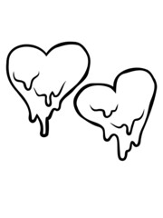 Design schleimige Herzen 