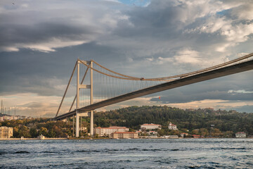 Under the bridge over Bosporus River, Istanbul.