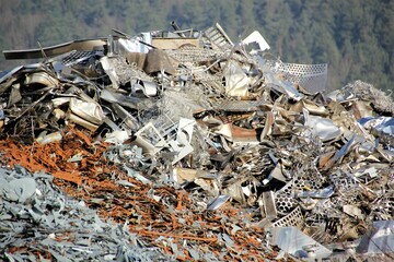 Metal scrap is collected for reuse 