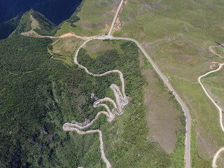 Dangerous winding road serra do rio do rastro brazil