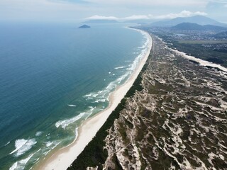 aerial view of the sea brazilian beach florianopolis