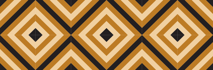 Crème, noir et brun ligne abstraite géométrique diagonale carrée transparente motif fond de bannière. Illustration vectorielle.
