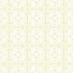Gold abstract line geometric diagonal square seamless pattern background. Vector illustration.