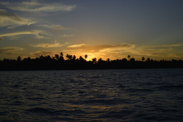 sunset over the river São Francisco - Brazil