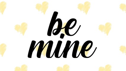 Valentine's day gift cart with be mine text. Love related items. Home decoration printable.