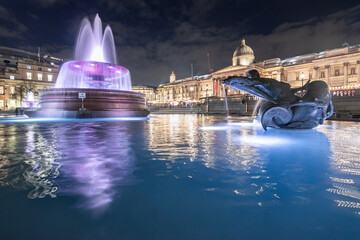 View of the National Gallery in London