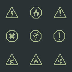 danger icons set . danger pack symbol vector elements for infographic web