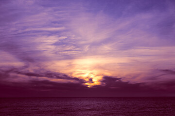 Fototapeta na wymiar Colorful futuristic sky lilac violet pink.