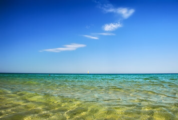 Calm on the Pacific Ocean in Australia on the beach in Chelsea, Victoria.