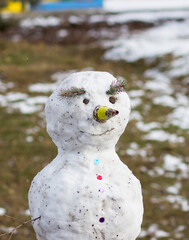 Winter Games. children's games in winter. beautiful snowman