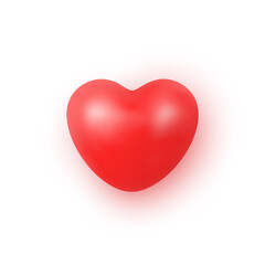 Love heart for Valentines Day. Like icon for social network in 3d cartoon style. Vector illustration.