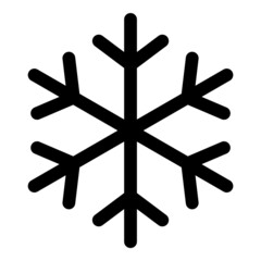 Snowflake Flat Icon Isolated On White Background