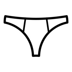 Fototapeta na wymiar Panties For Women Flat Icon Isolated On White Background