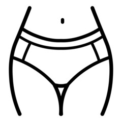 Panties For Women Flat Icon Isolated On White Background