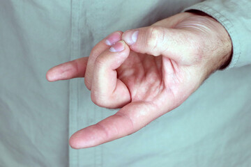 apan mudra. Yogic hand gesture. Hand spirituality hindu yoga of fingers gesture.