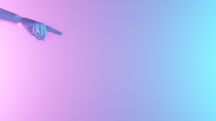 Obraz premium Hand Pointing With Forefinger, Image Suitable for Adding Text