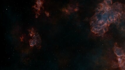 Nebula and galaxies in space. Etherial Image of the Heavens. star particle motion. starlight nebula in galaxy at universe