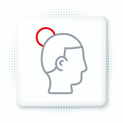 Line Hairstyle for men icon isolated on white background. Colorful outline concept. Vector