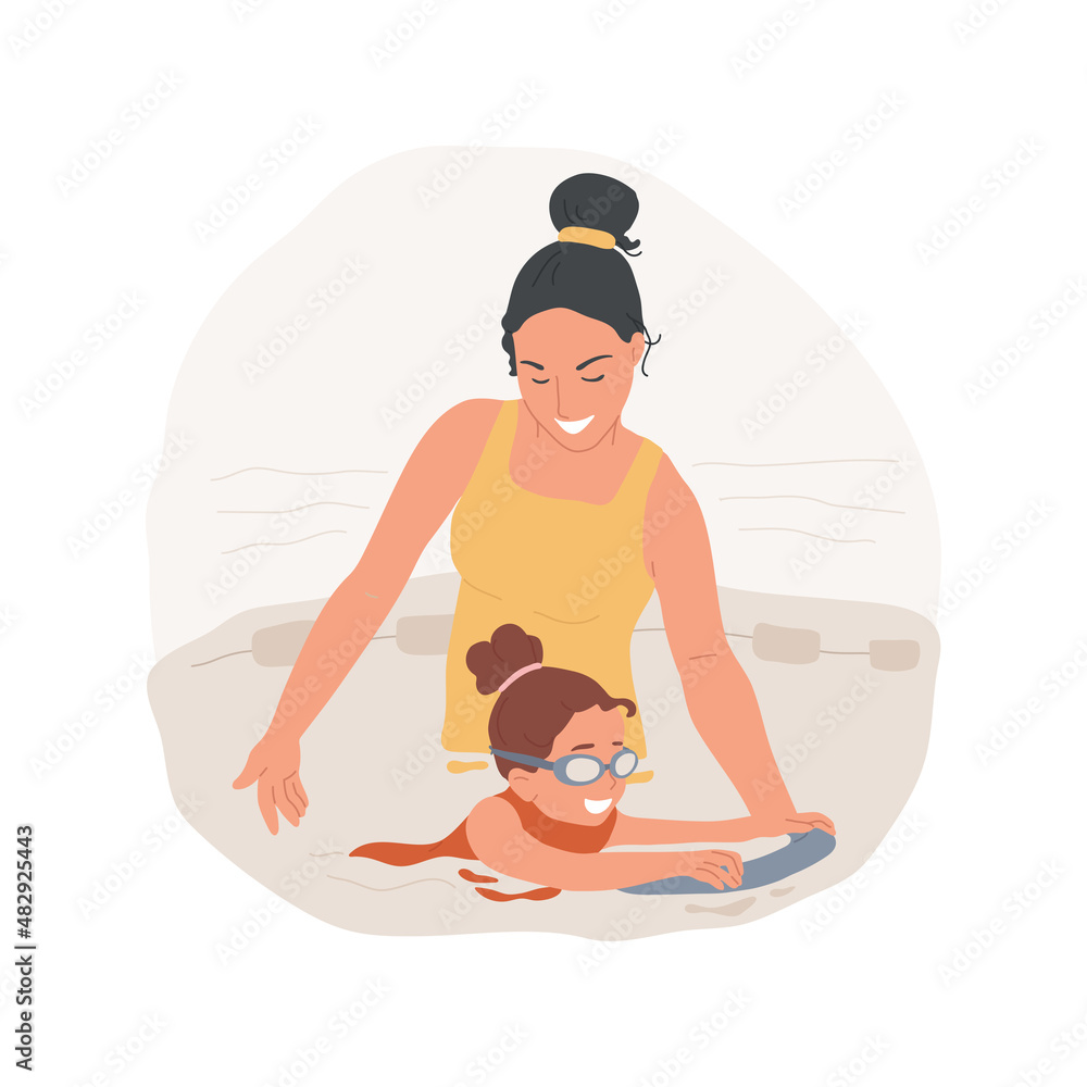 Poster floating and drowning experiments abstract concept vector illustration. learn about water properties