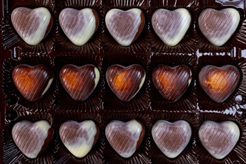 Valentines Day concept heart shaped chocolate