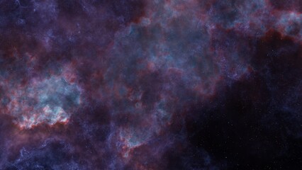 Deep space nebula with bright stars. Multicolor Starfield Infinite space. Milky way. Outer space background with stars and nebulas. Star clusters, Supernova nebula outer space background.