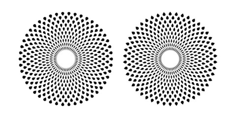 Abstract circle drops dots patterns.
