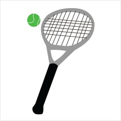tennis racket with ball