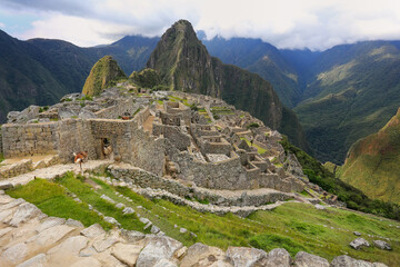 Fototapeta na wymiar Inca citadel Machu Picchu in Peru
