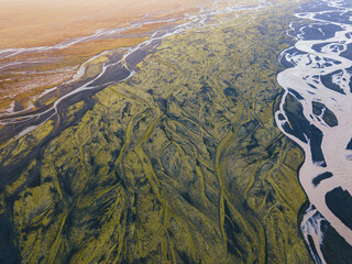 River flows along Iceland
