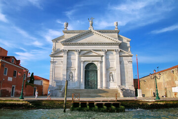 Fototapeta na wymiar Basilica del Santissimo Redentore on Giudecca island in Venice, Italy