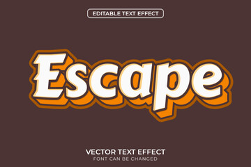 Fototapeta na wymiar Escape Text Effect