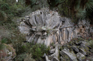 Lava stone flower La Piedra de la Rosa in Teide national park on Tenerife, Canary islands, Spain