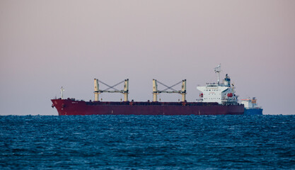 cargo ship on the sea