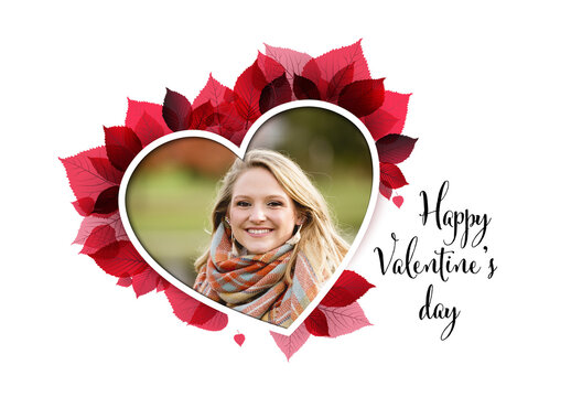 Happy Valentines Day Card Photo Frame Layout