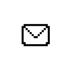  pixel mail icon Envelope icon vector